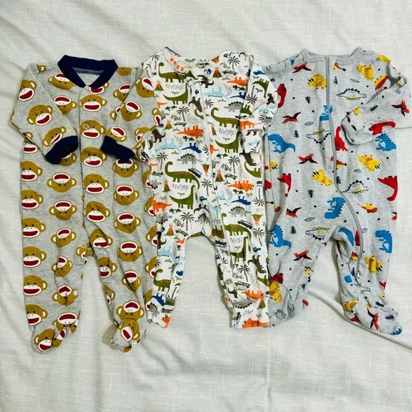 Baby Bundle Footie Sleep Sack Onesies 0-3m - Picture 3 of 4